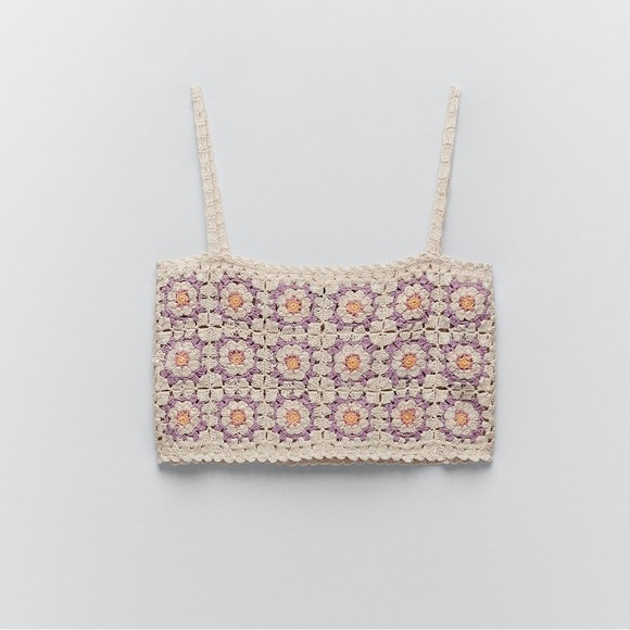 Zara Tops - Zara Crochet Daisy Top XS/S